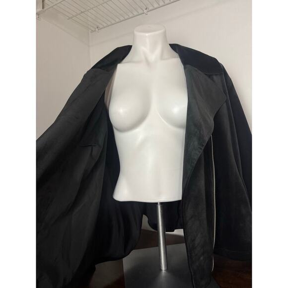 LC Lauren Conrad Black Velour Moto Jacket — Women’s Plus 4X, NWOT - Picture 7 of 10